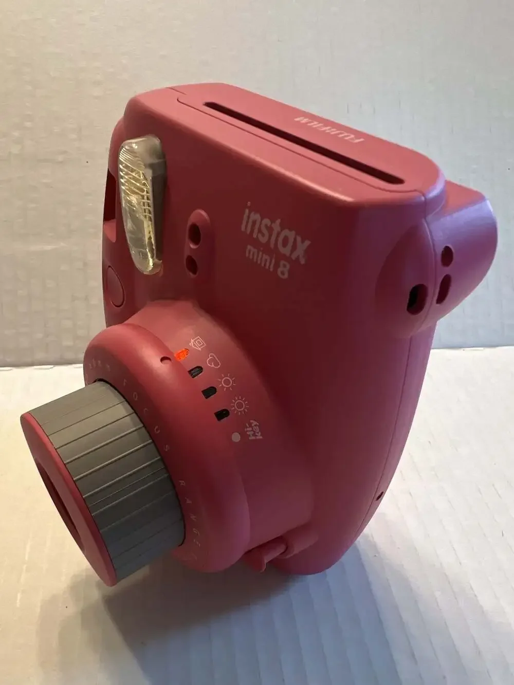 Fujifilm Instax Mini 8 Pink Instant Camera with Patterned Case and Strap